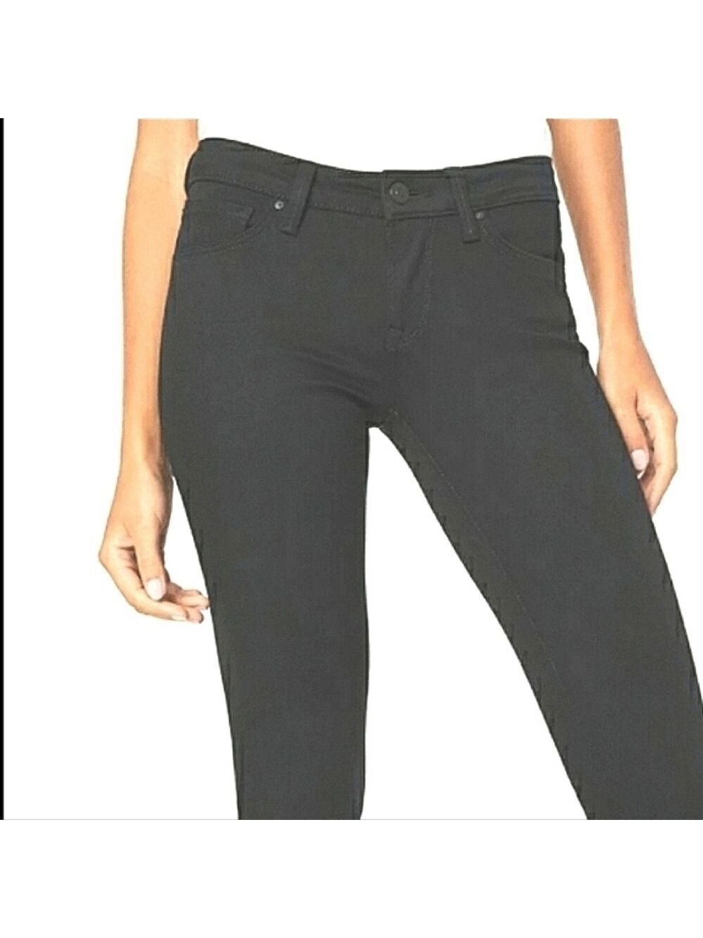 Mavi Serena Jeans Low Rise  Super Skinny Stretch Denim Jet Black Size 25